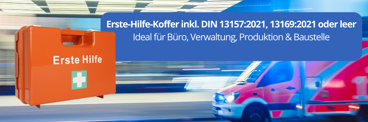Erste-Hilfe-Koffer inklusive DIN13157 oder DIN13169