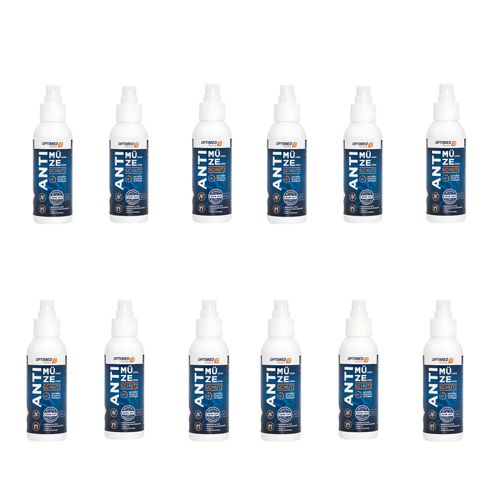 12x OPTIMED ANTI MÜZE -  MÜcken ZEcken Schutz Spray 12xStk je 100ml