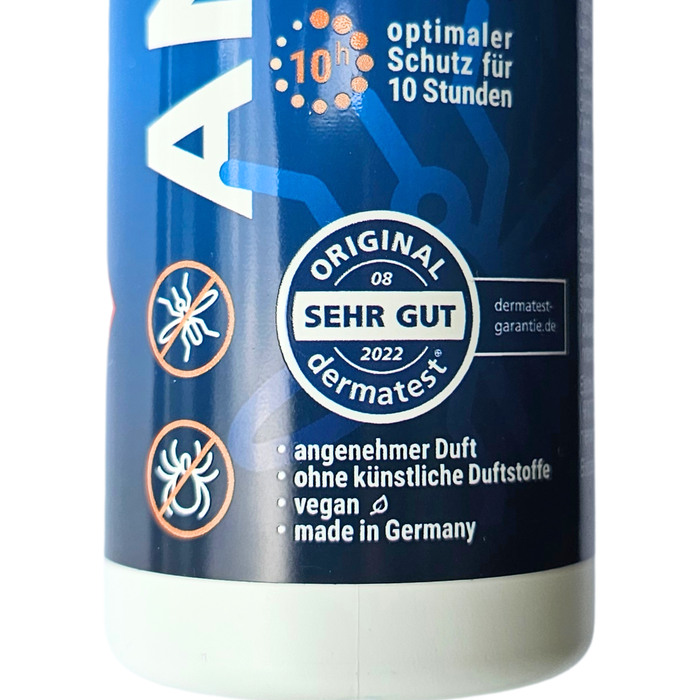 OPTIMED ANTI MÜZE -  MÜcken ZEcken Schutz Spray 100ml – Insektenspray mit Icaridin & Lavendelextrakt – 10h Schutz vor Zecken, Mücken, Moskitos – DEET-frei, vegan, ohne künstliche Duftstoffe