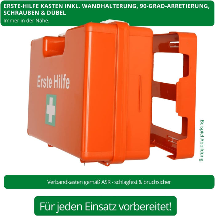 Erste Hilfe Kasten - LARGE (TYP L) - mit Wandhalterung für DIN13157/DIN13169