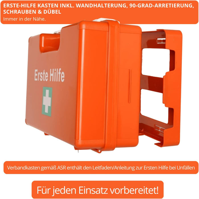 Erste Hilfe Kasten DIN 13169:2021 - LARGE (TYP L) - mit Wandhalterung