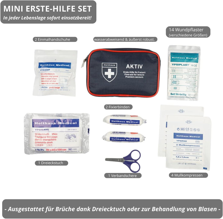 Mini Erste-Hilfe Set für die Handtasche, Brustbeutel oder Rucksack