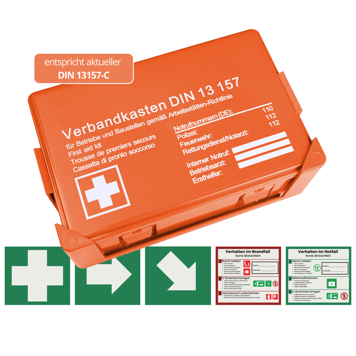 Betriebsverbandskasten DIN 13157:2021